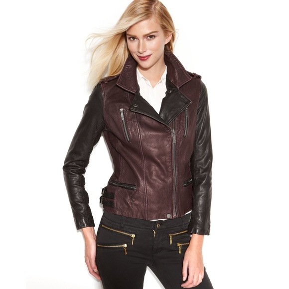 Burgundy Leather Jacket | Poshmark